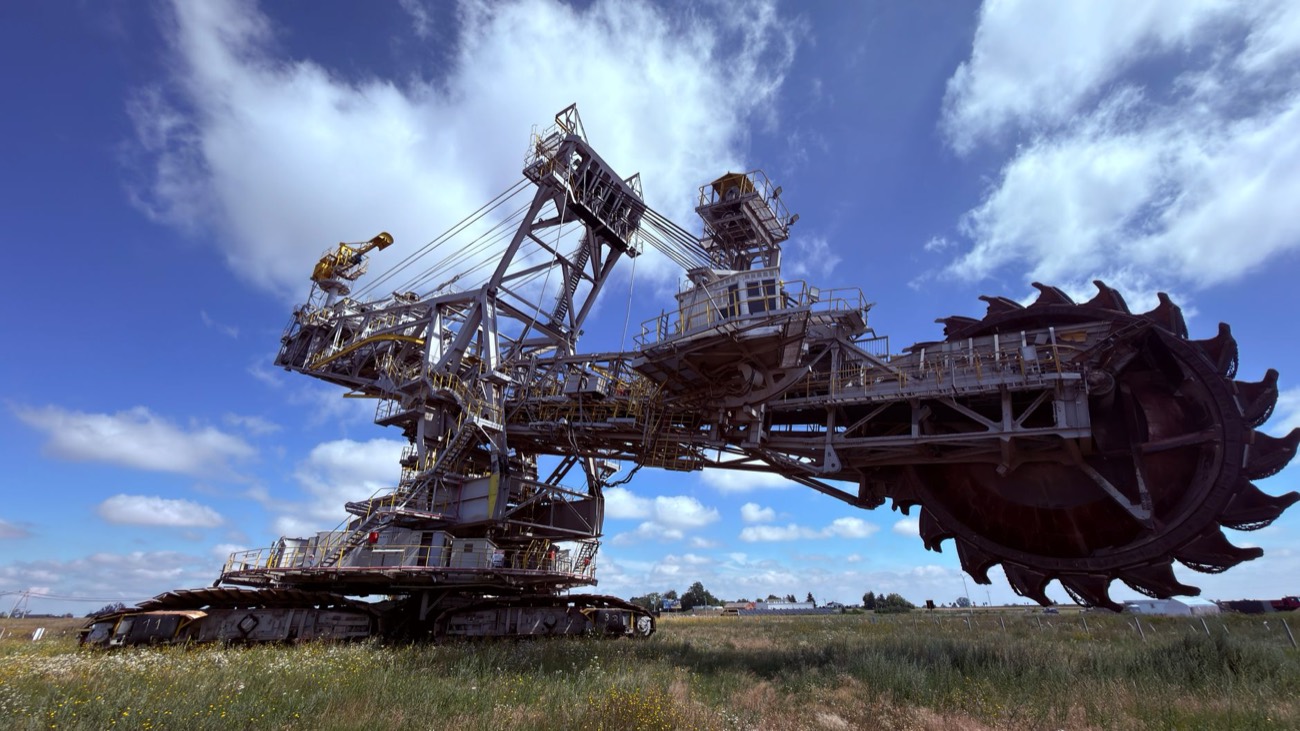 Bucket-wheel excavator at a surface mine